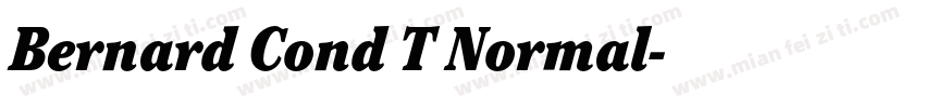 Bernard Cond T Normal字体转换